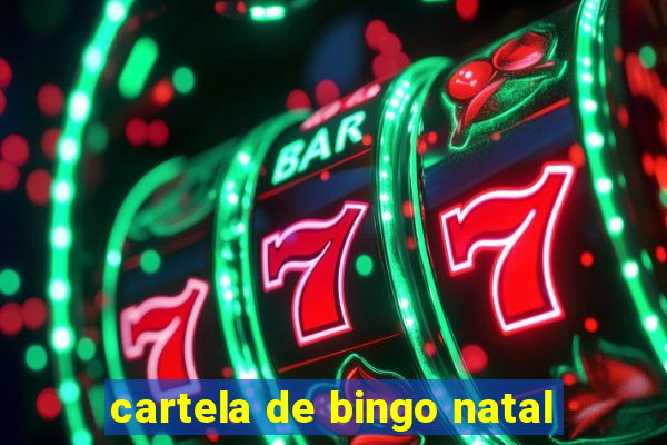 cartela de bingo natal